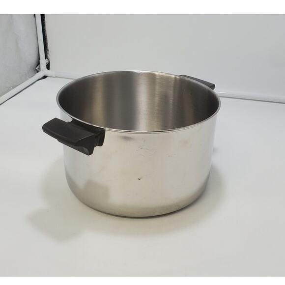 VTG Revere Ware 1801 Tri-Ply Stainless Steel Disk Bottom 6QT Stock Pot No Lid - Picture 2 of 6